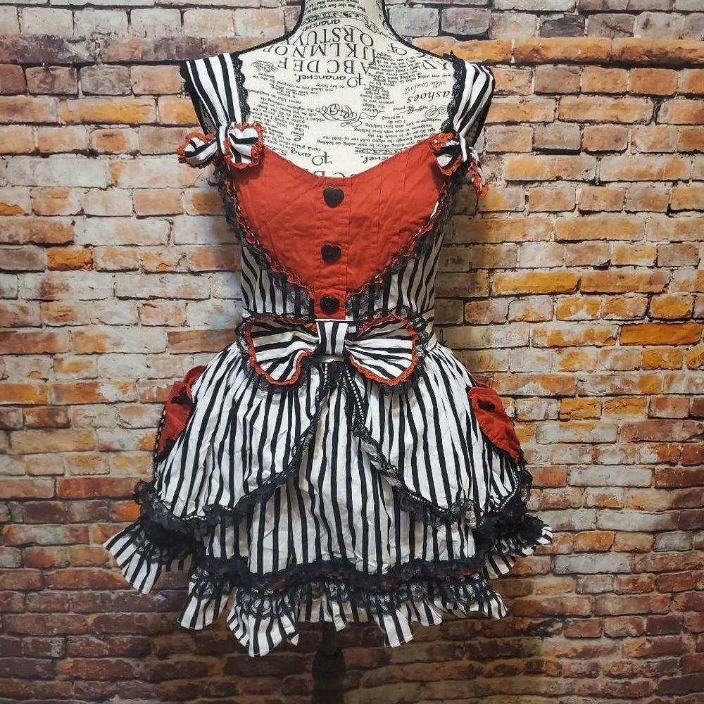 Sweet Love Red and Black Striped Mini Dress